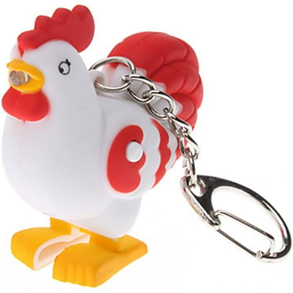 Rooster LED Keychain with Sound (2 Pack)