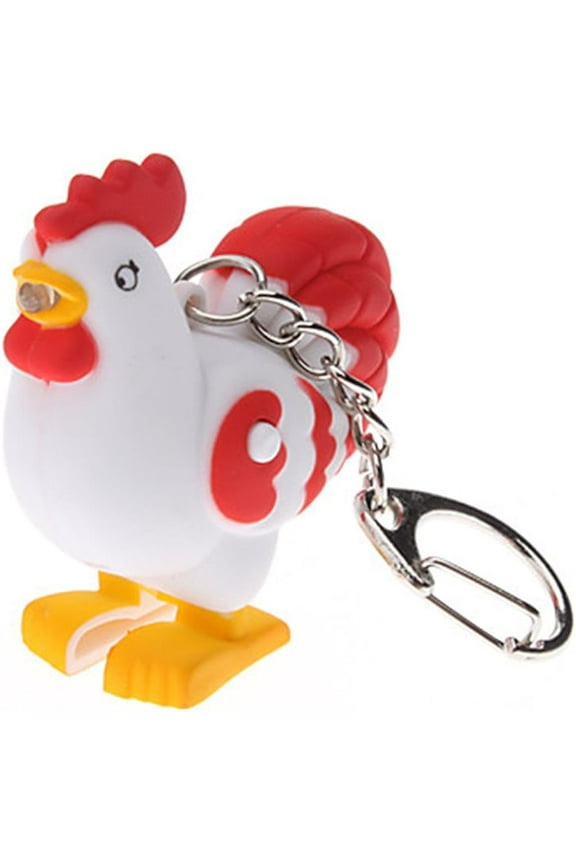 Rooster LED Keychain with Sound (2 Pack)