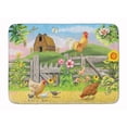 thumbnail image 1 of Rooster On Fence Machine Washable Memory Foam Mat, 1 of 3