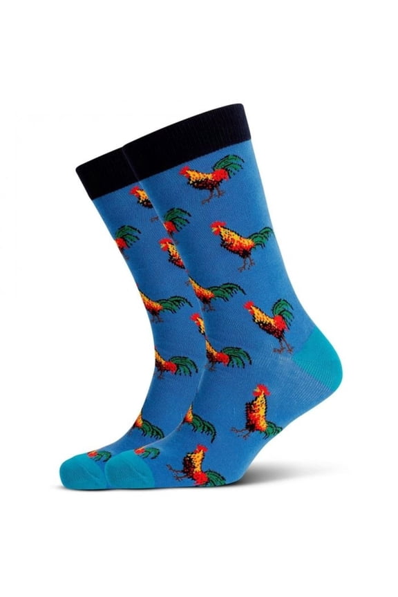 Rooster Pattern Socks from the Sock Panda Size: Adult Large