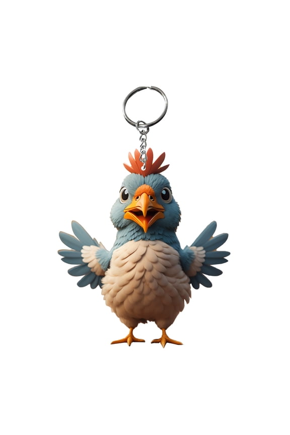 Rooster Pendant Key Backpack Handicraft Pendant Chicken Keychain