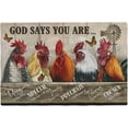 thumbnail image 1 of Rooster Placemats Set of 4 Rustic Country Farm Chicken Table Mats Washable Place Mats for Home Party Indoor Kitchen Dining Table Decoration 12x18 Inch, 1 of 6