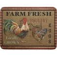 thumbnail image 1 of Rooster Poultry Dish Drying Mat For Kitchen Counter 18x24 Inch Microfiber Absorbent Linen printing Drying Pad Rural hen Drying Mat Dishes Pad Dish Drainer Rack Mats For Coffee Bar Mats, 1 of 6