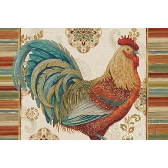Rooster Rainbow IIIA Poster Print by Daphne Brissonnet (24 x 36)