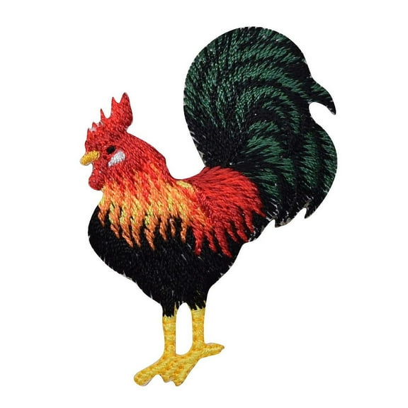 Rooster - Rhode Island Red Chicken - Iron on Applique/Embroidered Patch