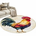 thumbnail image 1 of Rooster Round Area&nbsp;Rug 3.3ft Retro Chicken Farm Animal Rustic Country Non-Slip&nbsp;Washable Circle Rugs Soft Felt Indoor Floor Mat for Bedroom Kitchen Living Room Bathroom, 1 of 9