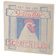 thumbnail image 1 of Rooster Scratch Feed Canvas Farmhouse Style Box Sign 10 Inches, 1 of 1