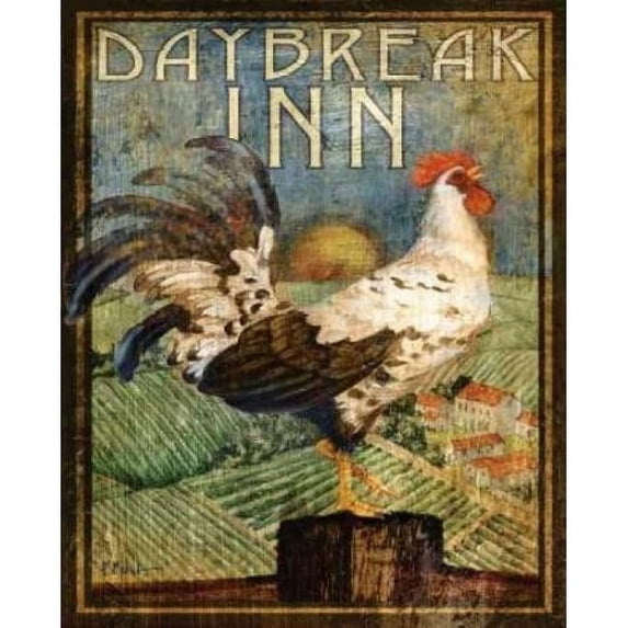 Rooster Sign I Poster Print by Paul Brent