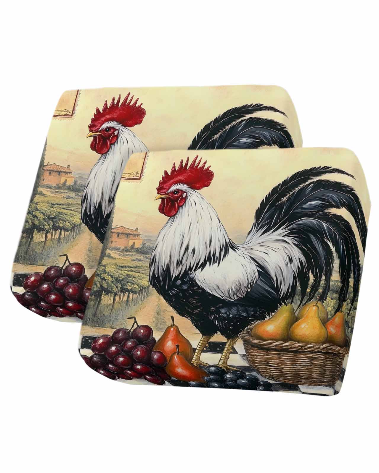 Country Roosters Quilted Sofa Cover NCU0LDH378