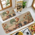 thumbnail image 1 of Rooster Sunflower Kitchen Rug Farmhouse Style Sets of 2 Kitchen Floor Rugs and Mats Non Slip Washable Farmhouse Sunflower Kitchen Decor Also for in Front of Sink, 17x29 and 17x47 Inch, 1 of 6