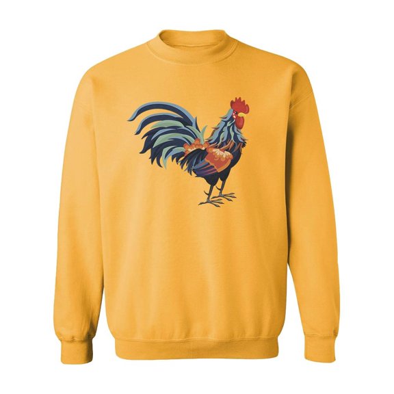 Rooster Sweatshirt Men -SPIdeals Designs, Male Large