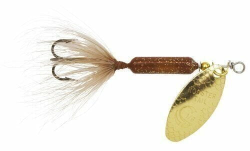 Rooster Tail, Inline Spinnerbait Fishing Lure, 1/6 oz, Glitter Brown