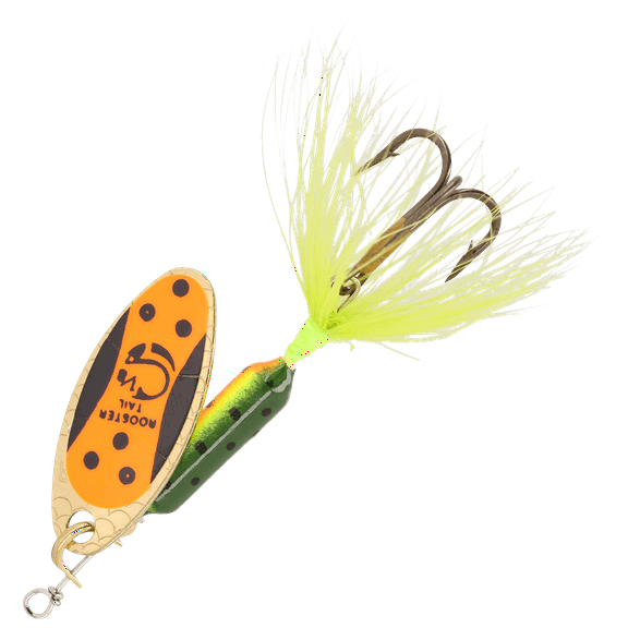 Rooster Tail, Inline Spinnerbait Fishing Lure, Fire Tiger Tux, 1/8 oz