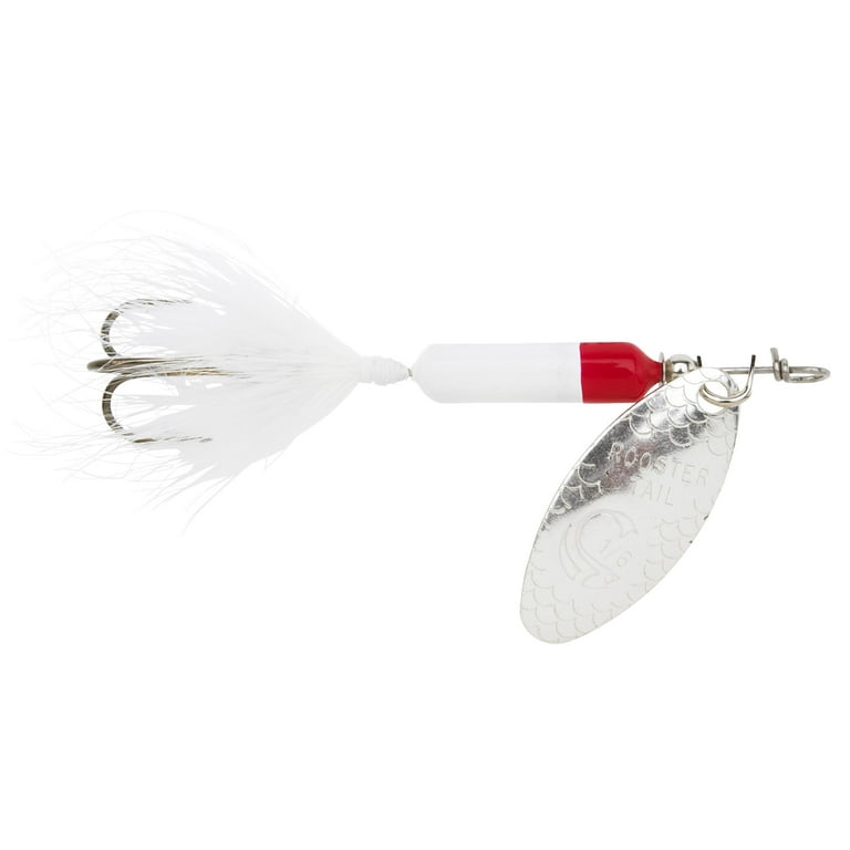 Rooster Tails 206-WHR White Red Head Fishing Spinnerbait Freshwater Lure 