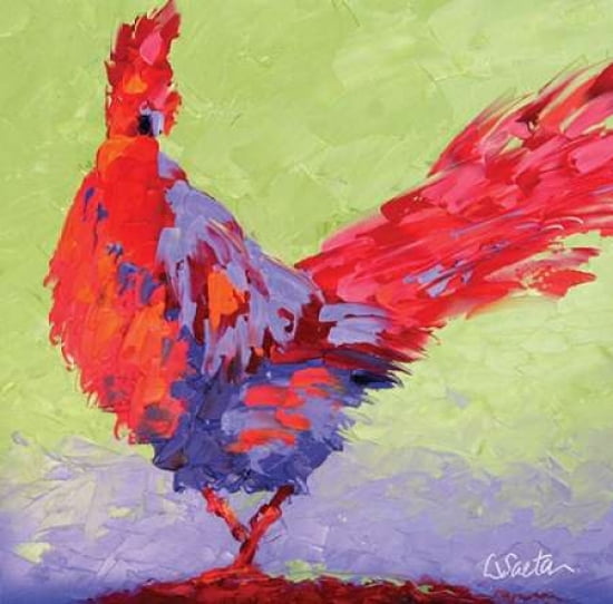 Rooster VI Canvas Art - Leslie Seata (24 x 24)