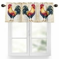 thumbnail image 1 of Rooster Valances for Windows, 42 x 18in, Retro Chicken Farm Animal Rustic Country Rod Pocket Kitchen Valance Curtain Light Filtering Window Treatments for Living Room Bedroom, 1 Panel, 1 of 7