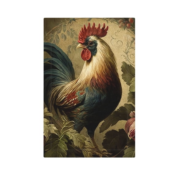 Rooster Vintage Art Light Switch Cover Decorator No Device Blank Wall Plate 1-Gang Receptacle Outlet Decor
