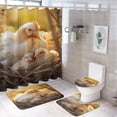 thumbnail image 1 of Rooster Vintage Barn Colorful Flowers Shower Curtain Home Decor, Polyester Cotton Fabric Waterproof Modern Bath Curtain with 12 Hooks 72x72 Inch, 1 of 8