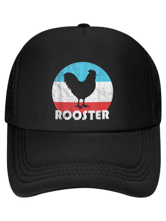 Rooster Vintage Retro Silhouette Gift Baseball Cap