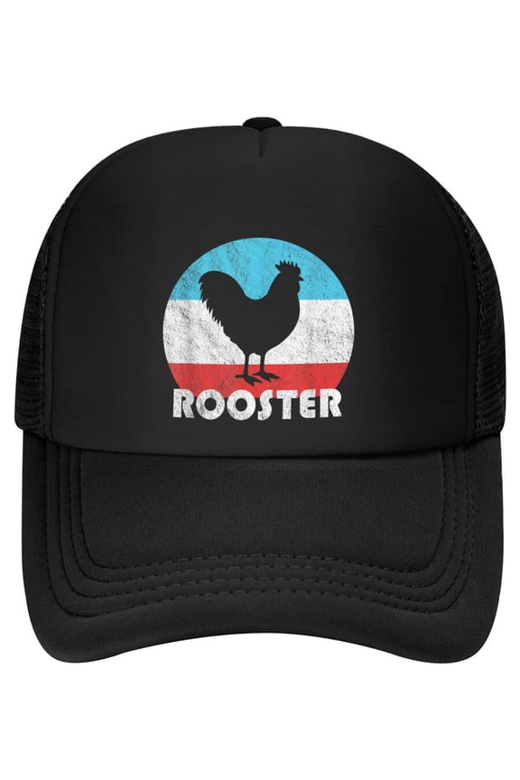 Rooster Vintage Retro Silhouette Gift Baseball Cap