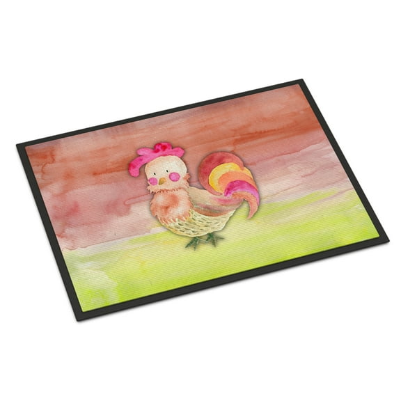 Rooster Watercolor Doormat 18x27