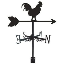 Rooster Weathervane for Roof - Heavy Duty Metal Wind Direction Indicator with Stake - Farmhouse Garden Decor for Yard, Barn or Patio - Rustproof Outdoor Weather Vane Ornament