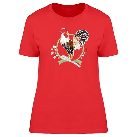 Rooster With Japanese Grass T-Shirt Women -Image by Shutterstock, Female Small