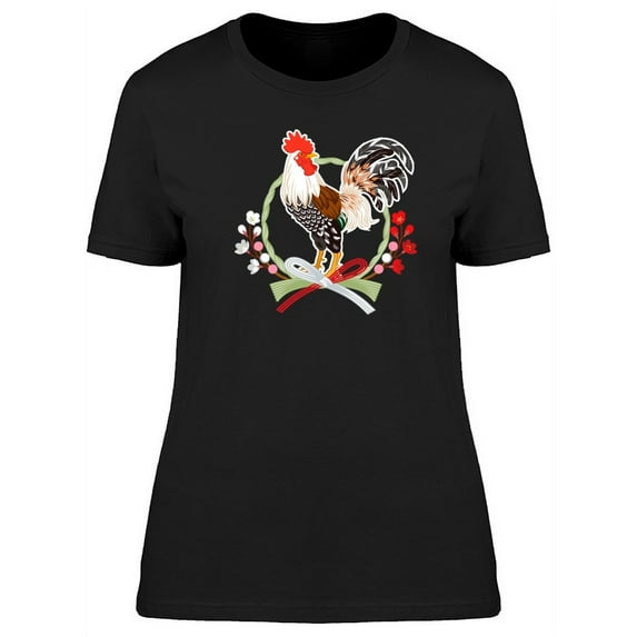 Rooster With Japanese Grass T-Shirt Women -Image by Shutterstock, Female XX-Large