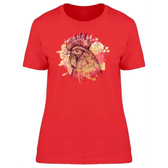 Rooster With Mandala T-Shirt Women -Image by Shutterstock, Female Large