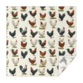 thumbnail image 1 of Rooster and Grass Cream Pattern Square Tablecloth, Waterproof Wipeable Spillproof Washable Table Cover for Home Kitchen Party and Daily Decor 42"x42", 1 of 6