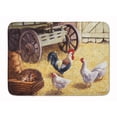 thumbnail image 1 of Rooster and Hens Chickens in the Barn Machine Washable Memory Foam Mat, 1 of 2