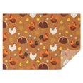 Rooster and Turkey Brown Pattern Waterproof Tablecloth, Rectangular ...