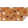 Rooster and Turkey Brown Pattern Waterproof Tablecloth, Rectangular ...