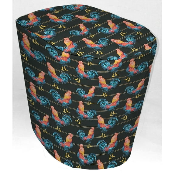 Roosters Cover Compatible with Keurig Coffee Maker by Penny's Needful Things (Black) (K10/K15/B31 Mini)