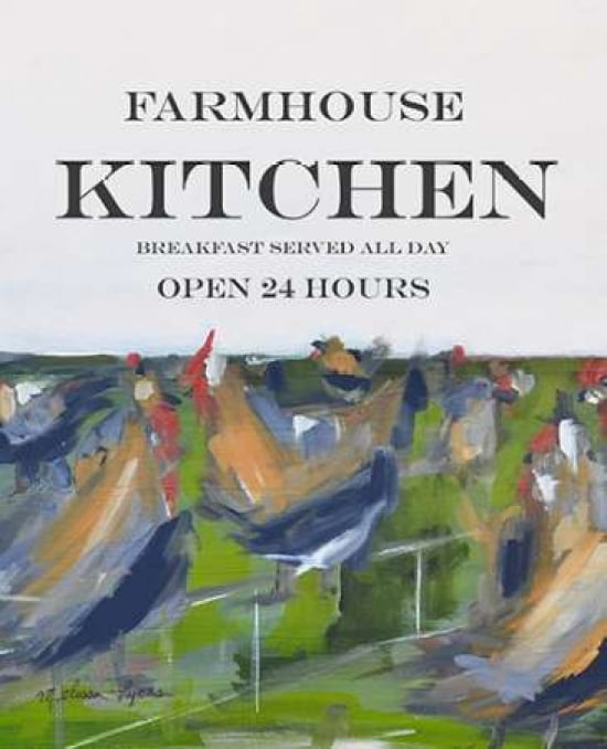 Roosters Kitchen Sign Canvas Art - Melissa Lyons (20 x 24)