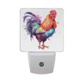 thumbnail image 1 of Roosters Pattern Night Light LED Dusk to Dawn Night Lamp Auto Sensor Plug-in Nightlight for Bedroom Hallway Kitchen Set of 2, 1 of 7