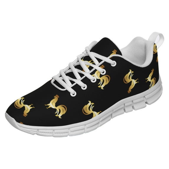 Roosters Shoes for Men Women Running Sneakers Breathable Casual Sport Tennis Shoes Gift for Him Her White Size 10