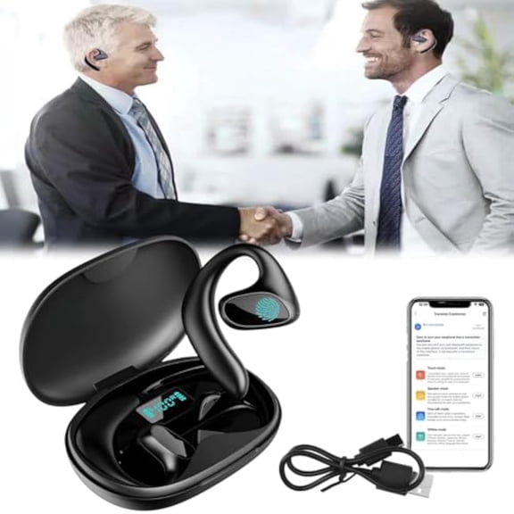 Roostick Translator, Roostick Language Translator - 4 Modes and Scenarios,0.5s Instant/Offline Translation,Break Language Barrier,Roostick Ailymur V2 Translator Earbuds,Supports 144 Languages (Black)