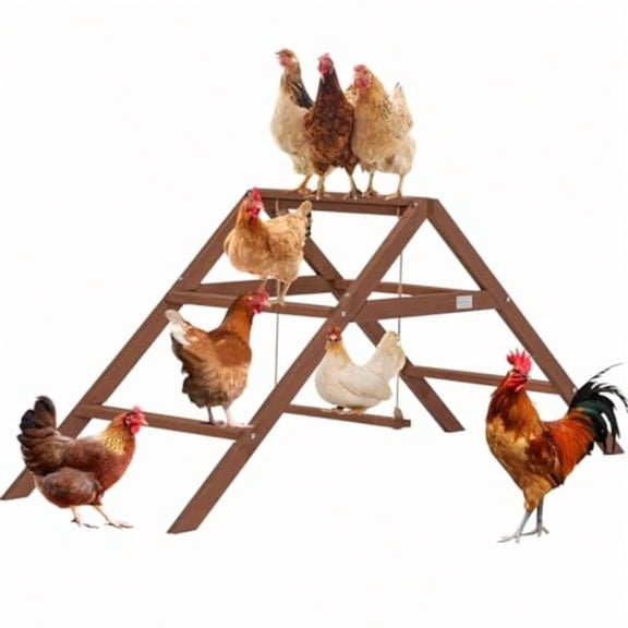 Roosting Bars For Coop Accessories Chicken Perches With Swing Are Perfect For 810 Chickens Wooden Chicken Ladder For Pet's Healthy Happy Easy To AssembleClean
