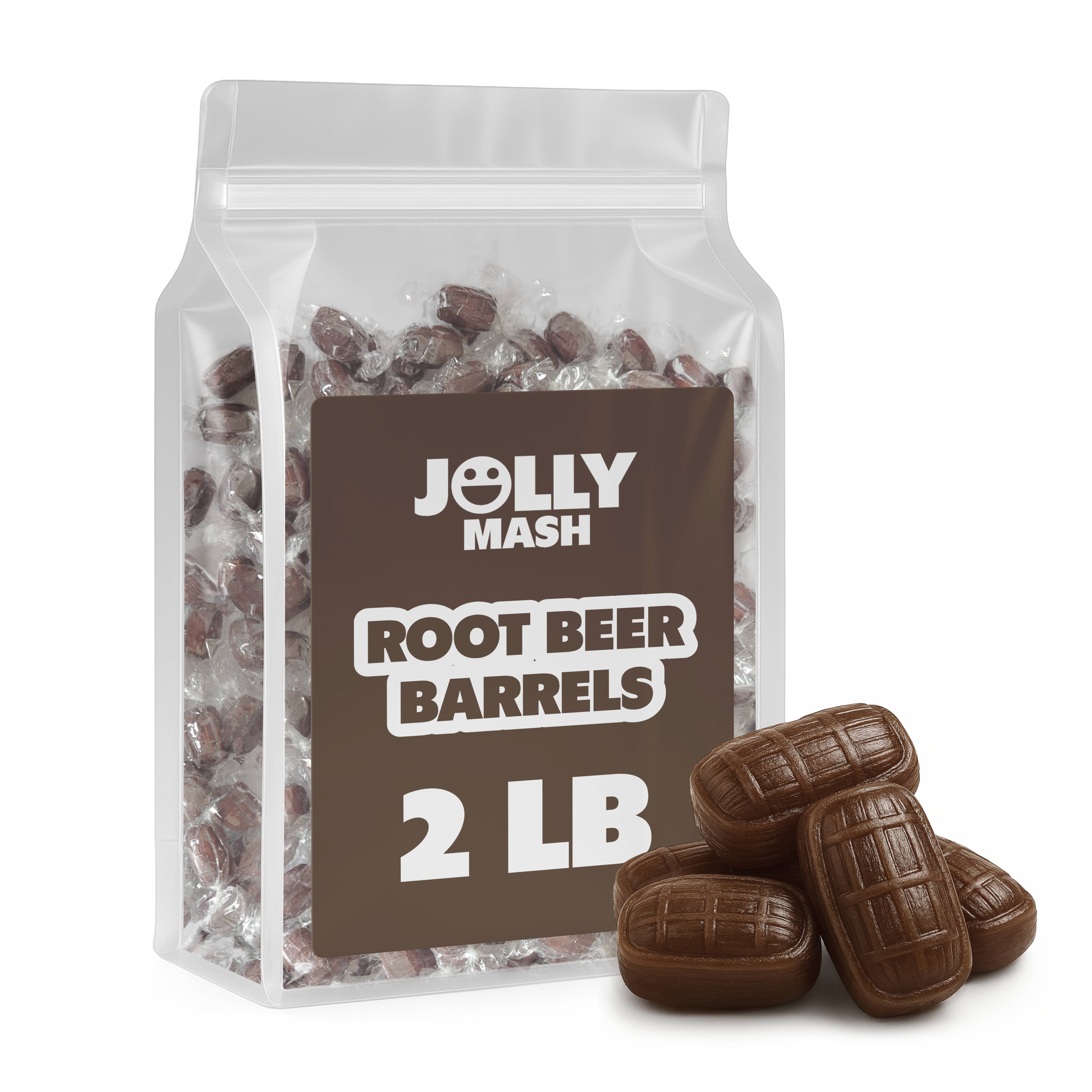 Jolly Mash, Root Beer Barrels Hard Candy, 2 LBS, Individually Wrapped ...