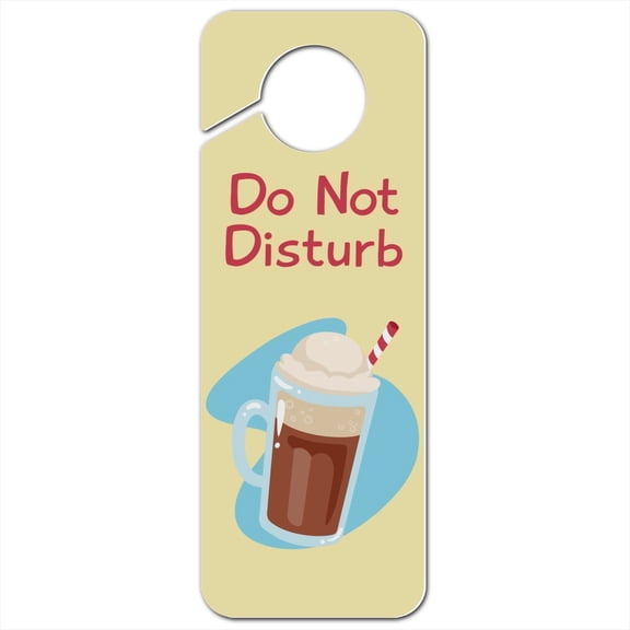 Root Beer Float Plastic Door Knob Hanger Sign