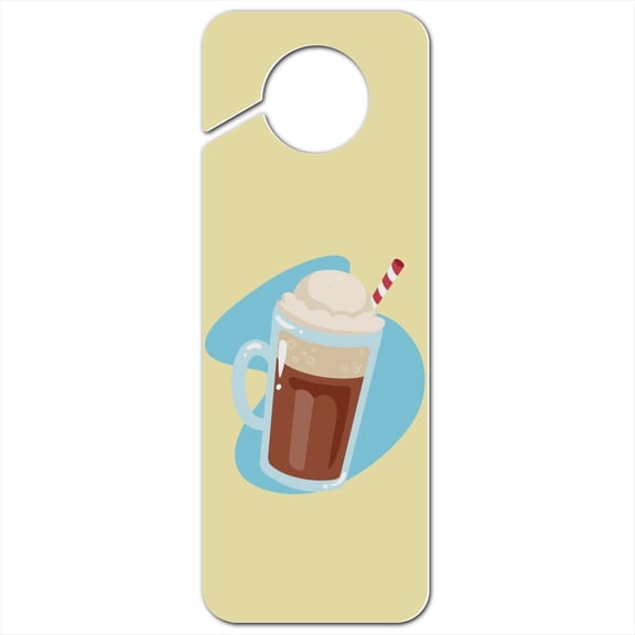Root Beer Float Plastic Door Knob Hanger Sign