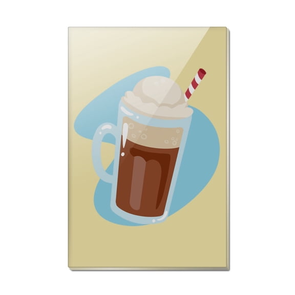 Root Beer Float Rectangle Acrylic Fridge Refrigerator Magnet