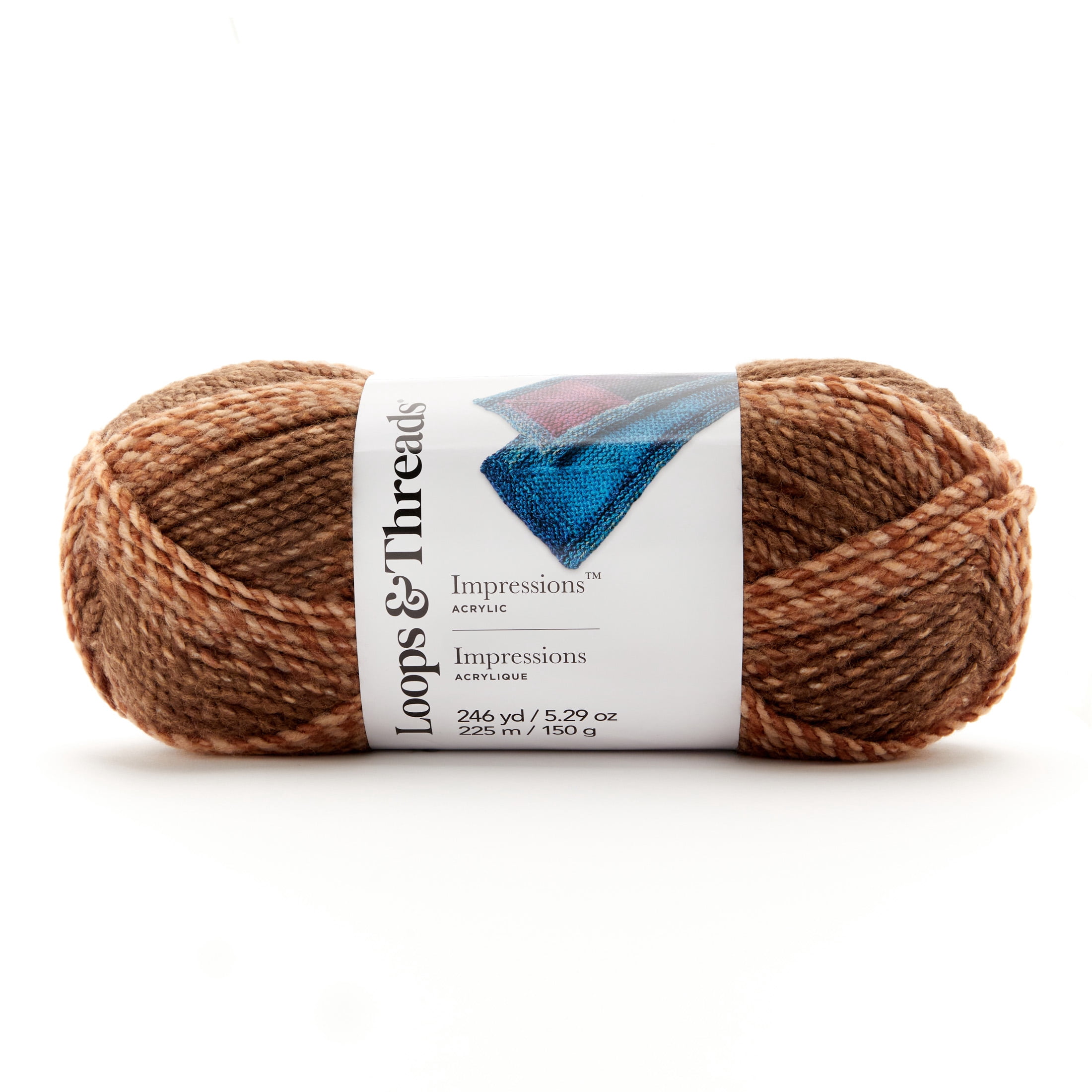 Loops & Threads Root Beer Impressions Yarn - Bulky Weight Yarn for Knitting, Crochet, Weaving, Arts & Crafts, 15 Pack