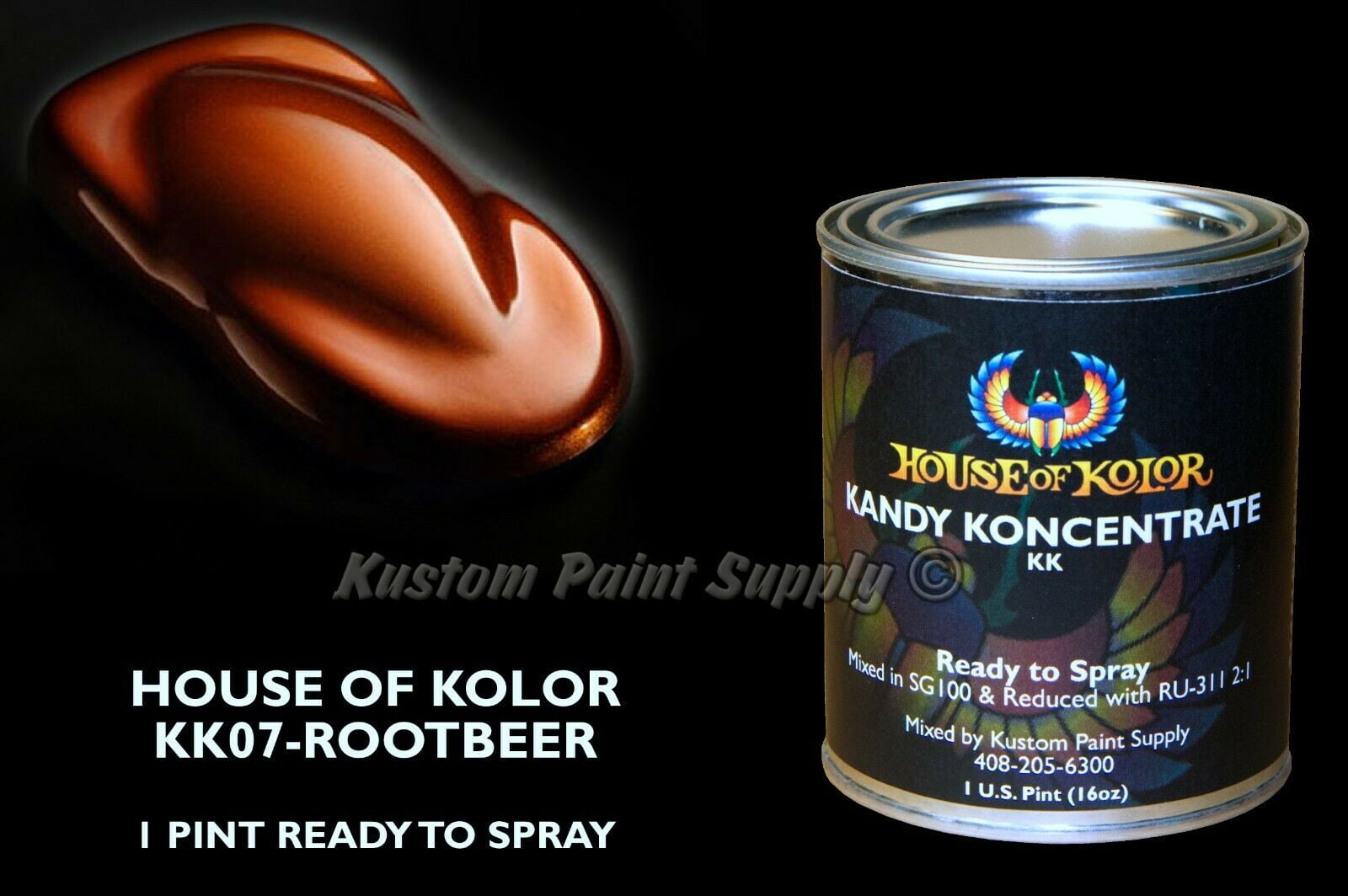Root Beer Kandy KK07 House of Kolor 1 Pint Can Ready To Spray