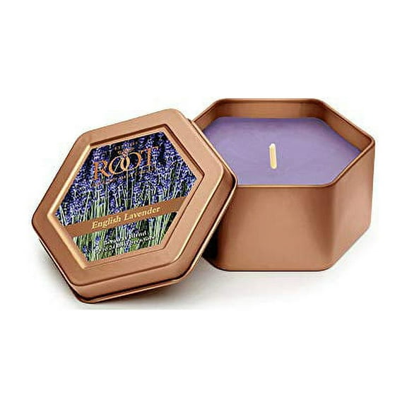 Root Candles Honeycomb Traveler Scented Beeswax Blend Candle, English Lavender