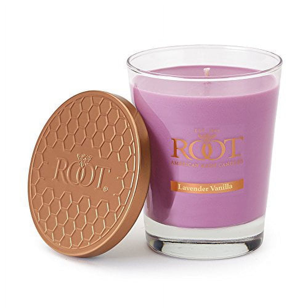 Large Lavender Vanilla Scented Beeswax Soy Jar Candle