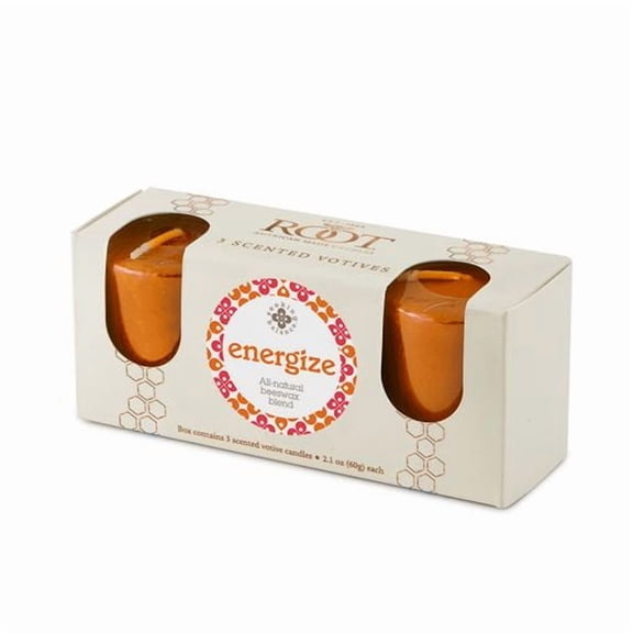 Root Candles Seeking Balance Aromatherapy Scented 20 Hr. Votive, Energize, box of 3 ea.