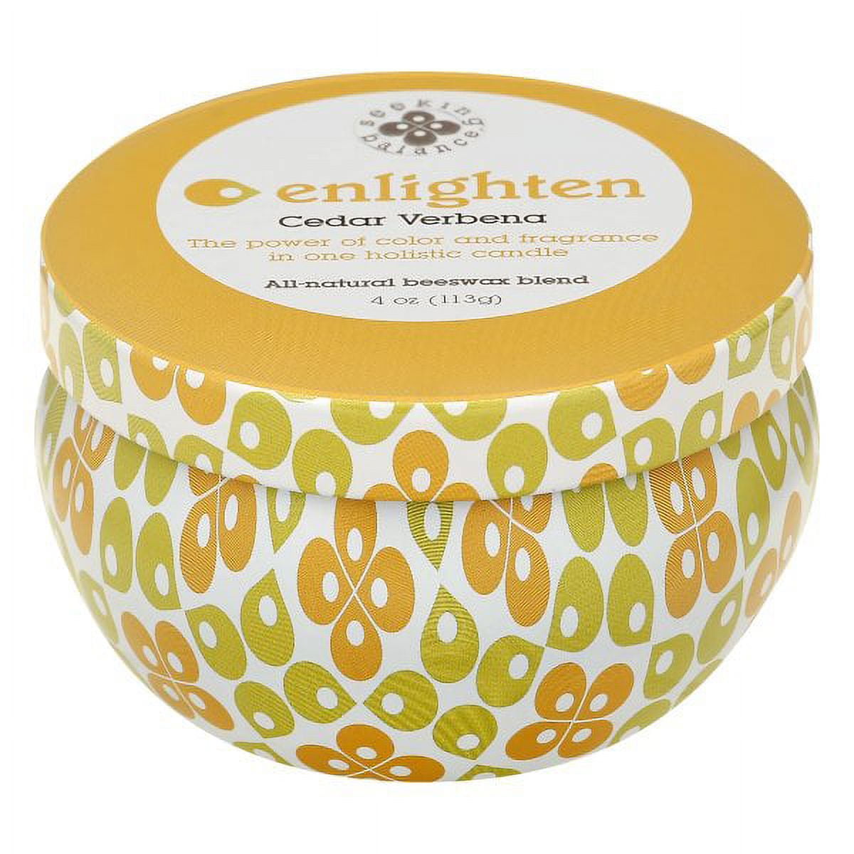 Enlighten Cedar Verbena Scented Beeswax Jar Candle