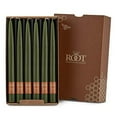thumbnail image 1 of Root Candles Unscented Smooth Hand-Dipped 9-Inch Taper Candle, Dark Green, 1 of 9